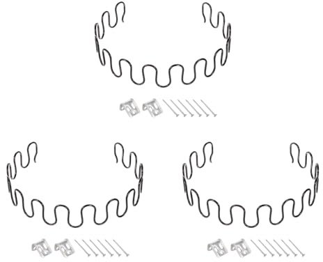 sourcing map 3 set di molle di ricambio per tappezzeria, kit di riparazione di cuscini cadenti da 60 cm, con clip e chiodi, per mobili, divani, sedie reclinabili