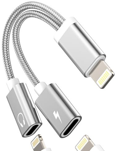 Adattatore Lightning Doppio (2in1)connettore Auricolare Caricabatterie Per IPhone 14 13 12 Pro Per Apple Per IPad Air Splitter Audio Auricolare Cavo A Presa Accessori Ausiliari Carica Musica Auto