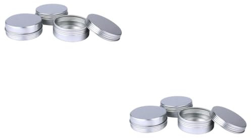 Cabilock 2 Set Contenitore di di Metallo Scatole Rotonde Barattolo di Vite Filo Coperchio Scatole Balsamo di Vaso di Stoccaggio Barattoli di Vuoti 12 Pezzi * 2