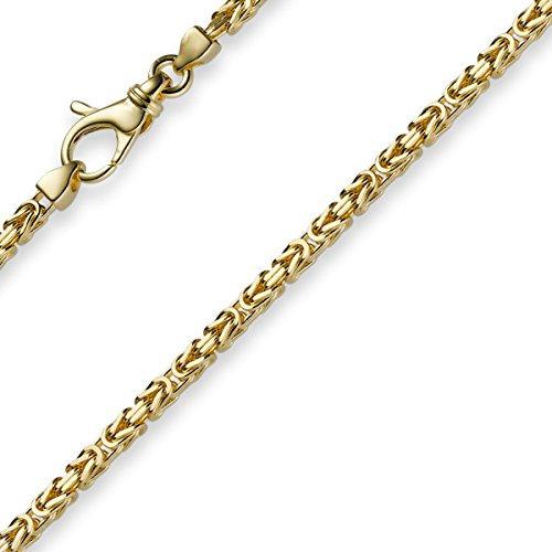 2,5mm Kette Halskette Königskette aus 585 Gold Gelbgold 60cm Unisex Goldkette