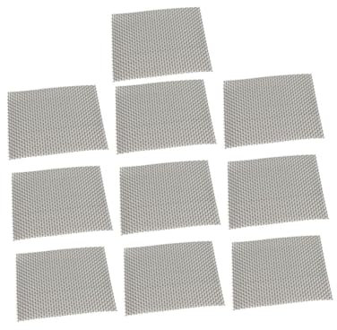 Happyyami 10pcs Stainless Steel Moss Mesh Net for Fish Tank Rustproof Water Grass Fixed Net for Aquatic Plants and Decorations