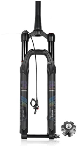 HSIRYAOHD 27,5/29 Zoll Mountainbike konische Federgabel, Reisescheibenbremse 15 x 110 mm, Einstellung der Dämpfung der Vordergabel