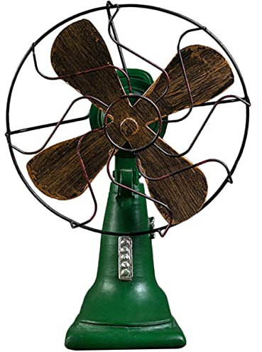 LOEFLIFA Vintage Style Desk Fan Ornament Retro Table Fan Decor for Home Office and Photography Unique Desktop Adornment Sturdy Base for All Occasions