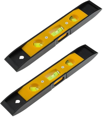 2 Pack Spirit Level Tool – 9 Inch Torpedo Levels with Magnetic Base, Horizontal Vertical 45° Vials – Precision Level Tool for DIY, Construction, Carpentry, and Home Use