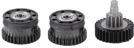 Cheotime K2 Plus All Metal Extruder Gear Kit, Dual Gear Extruder Kit mit DLC Beschichtung und perforiertes Leichtgewichtskompatibilität für K2 Plus 3D Drucker