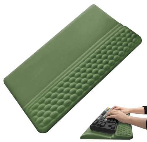Repose-poignet ergonomique avec support pour clavier, support de clavier en mousse à mémoire de forme, repose-poignet pour ordinateur et bureau (vert)