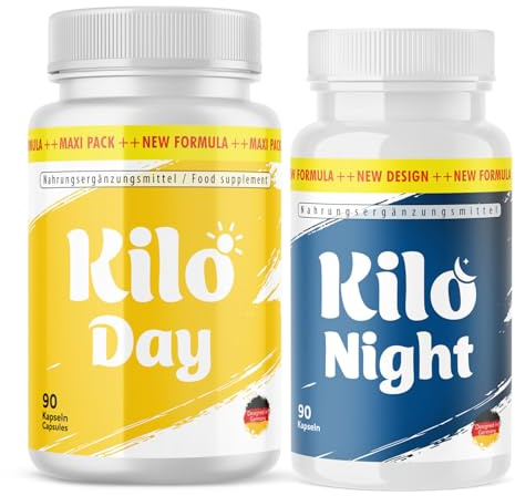 Kilo Day Kapseln + Kilo Night Kapseln | Ideal begleitend für dein Ziel | für Männer & Frauen | 1+1 Bundle