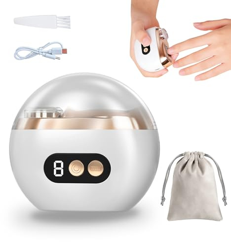 2026 Neu 2-in-1 Elektrischer Nagelknipser, Nagelschneider Elektrisch/Elektrische Nagelfeile mit LED Licht, Nagelknipser Elektrisch, Multi-functional, 3 Geschwindigkeiten für Kinder, Erwachsene