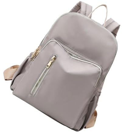 Hoement Mochila de Pañales Multifuncional para Mamá, Bolsa Gris Claro, Gran Capacidad, Bolsa Térmica para Biberones, Organizador para Cochecito, Bolso de Viaje para Bebés