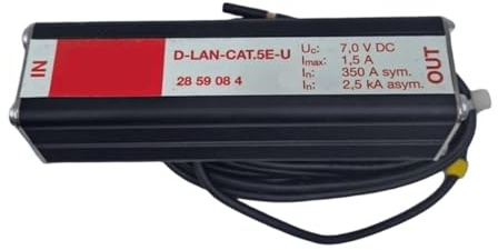 Ahjyym Adaptateur de Protection Contre Les surtensions 2859084 D-LAN-Cat.5E-U, Module la Foudre for Ethernet sur Rail DIN .0317