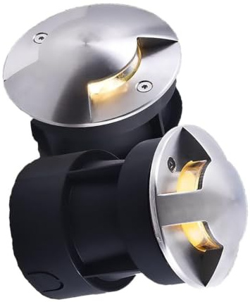 Lámpara LED para Exteriores, Foco empotrable de 220 V CA - Lámpara LED Impermeable de 3 W para Exteriores, luz empotrada en el Suelo de Acero Inoxidable, clasificación IP67, luz Blanca cálid