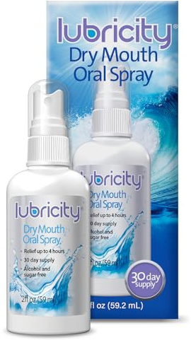 Lubricity Dry Mouth Oral Spray for Symptomatic Relief of Dry Mouth, Flavorless - 2 oz, 30 Day Supply
