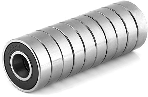 FTVOGUE 10 st 6001-2RS radiella kullager med djupspår gummitätade kullager med djup spår (12 x 28 x 8 mm)