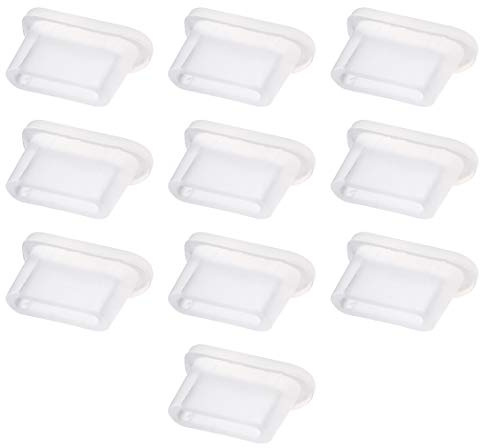 sourcing map 10pcs USB Type C Female Silicone Protectors Cap Port Cover Anti Dust White