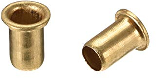 sourcing map 200 Stk. Durchgangsloch Kupfer Hohlnieten Ösen Leiterplatte PCB 5mmx8mm Golden