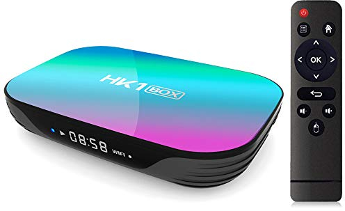 Sofobod HK1 Box TV Android 9.0 4 Go RAM 64 Go ROM S905X3 Quad Core 64 bits Cortex-A55 GPU G31™ MP2 2.4G/5G Dual WiFi BT4.0 H.265 Decoding LAN 1000 RJ-45 HD 8K Smart