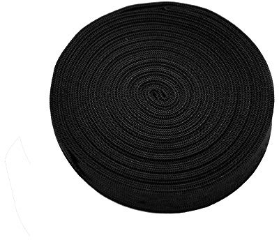 Black Elastic Band Cinta Elástica Plana Ancha Elastica Costura Negra Cinta Elástica Costura Banda Elástica Negra (1,5 cm x 5,5 yardas)