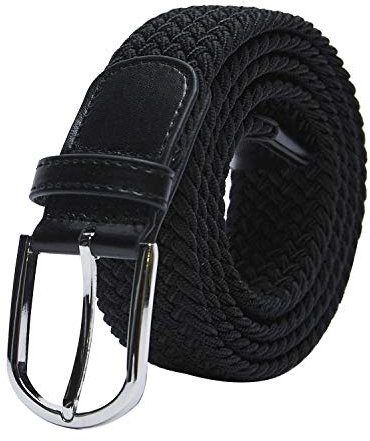 TANGCHAO Cinturones hombre, Cinturon elastico para hombre y mujer, Cinturón Trenzado Elegante Sin Agujeros Extensible, Cómodo y bien ajustado, para Jeans