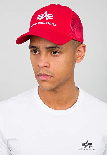 Alpha Industries Basic Trucker Cap Trucker Cap für Herren Speed Red