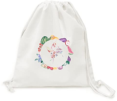 Beauty Gift manège moulin sucette aquarelle peinture Sac en tissu pliable à sangle pour fruits et légumes