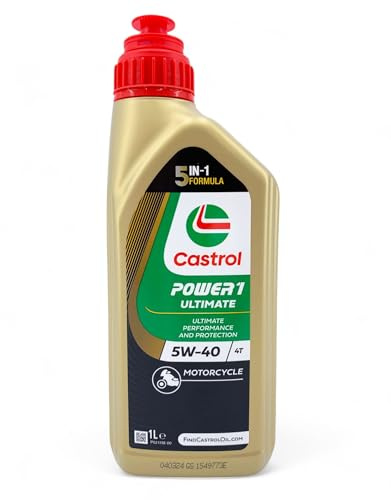 LUBRIALPHA - Power 1 Ultimate 4T 5W-40 | Olio Moto 5W40 | API SN, JASO MA2 o MA | Inclusi Portachiavi Cavatappi | Per Moto 4 Tempi ad Alte Prestazioni | Lt 1