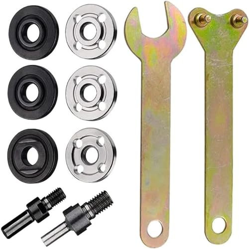 Kit Conversione di Trapano Elettrico in Smerigliatrice Angolare, M6 & M10 Biella di Conversione per Trapano a Mano con Chiave Set Adattatore Mandrino per Levigatura Smerigliatura Lucidatura (lega)