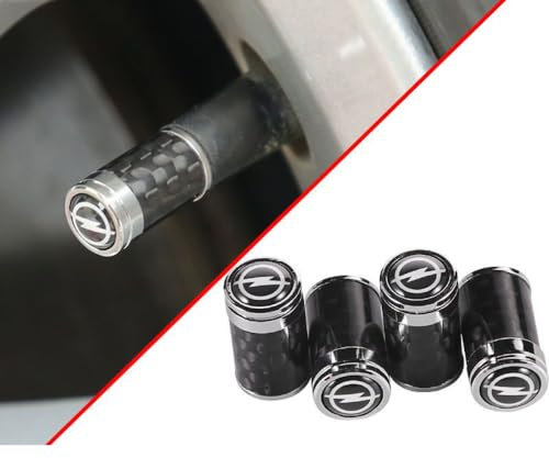 OscitY 4 Pcs Auto Aluminum alloy Tyre Valve Caps, For Opel Life Adam Karl Corsa Tigra Chevette Olympia Kadett Ampera Zafira Tire Leak-Proof Dust Corrosion Resistant Car Protection Accessories
