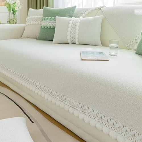 BohrenCL Sofabezug, Couch Überzug 1/2/3/4 Sitzer, Sofaschoner, rutschfeste Sofa Überzug, Sofaschutz Hund Katze Überwurf Hundedecke, Sofa Schutzdecke, Sofaüberwürfe, Chenille Sofabezug