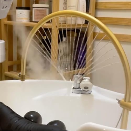 TEHONGMAI Tête de thérapie à l'eau pour Spa, Cadre de Sortie d'eau, Cascade réglable, s'adapte à la Plupart des Bols de shampoing, lit pour équipement de Salon de Massage