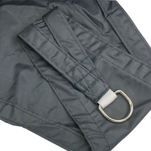 Voile D'ombrage Triangle, Matire Impermable Lavable Voile D'ombrage Grande Anti UV Filet Dombrage avec Accessoires pour Extérieur Terrasse,Dark Gray,5x5x7.1M