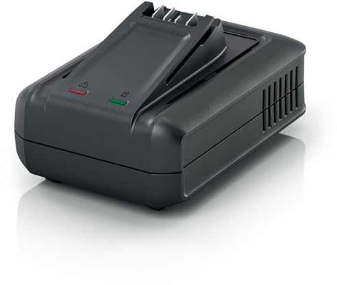 Bosch Schnellladegerät für Akku-Staubsauger BHZUC1844, kurze Ladezeit für austauschbare 18V Power For All Akkus, passend für Bosch Unlimited Staubsauger, Original-Zubehör, schwarz