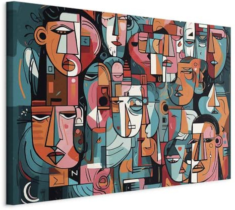 murando - Quadro Moderno Acustico Soggiorno, Picasso Ritratto, 120x80 cm