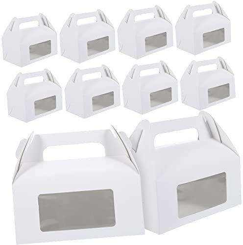 IWOWHERO 30stücke Kuchenboxen Weiße Geschenkkarton Mit Sichtfenster Für Muffins Torten Kekse Für Geburtstagsfeiern Hochzeiten Dessert-verpackungen Robuste Und Geruchfreie Kartonage