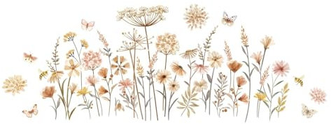 Adhesivo decorativo para pared, diseño de flores de león, diseño de mariposa, para dormitorio, salón, TV