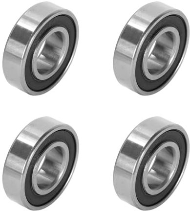Ruimou 4PCS 6002RS Deep Groove Bearings 32x15x 9mm Rubber Sealed Ball Bearings,Widely Use Motor, Inline Skates, Scooters Applications