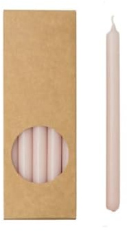 ukiyo 20er Pack Stabkerzen H:17,5 cm Ø:1,2 cm div. Farben Brenndauer 3 Stunden Kerzen Advent Weihnachten, Farbe:Blossom