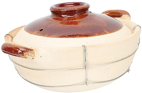 Hemobllo Cocotte Cuisine En Terre Cuite 0,5l Petite Marmite à Ragoût Poignée Unique Résistante à Haute Température Ustensile Cuisine Pour Cuisson Maison Et Plats à Base De Riz