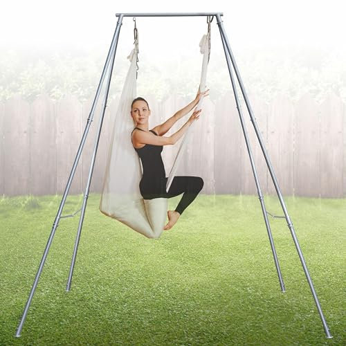 Multifunctional Aerial Yoga Swing Stand - Adjustable Steel Frame for Silk Hammock, Lyra & Punching Bag Support - Durable and Versatile Fitness Equipment for Home and Studio Use