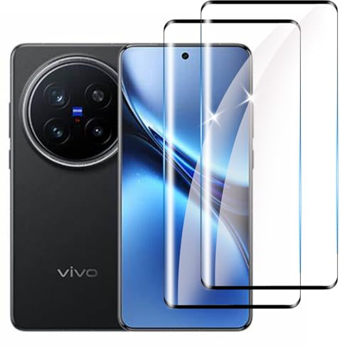 Lyphpe 【2-PACK】 Designed for vivo x200 pro Screen Protector Case Friendly, 3D Curved, Screen Protector Tempered Glass cell Phone Film HD Clear