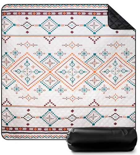 Picknickdecke Stranddecke wasserdichte 200 x 200 cm mit Tasche, tragbare Leichte Picknickdecke aus Polyester für Outdoor Garden Park Camping und Picknick