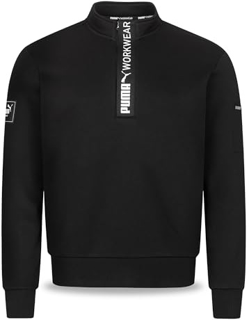 PUMA Workwear Advanced Kollektion - Sweatshirt Herren Pullover mit Reißverschluss - Utility Fach an der Schulter - Robustes und atmungsaktives Gewebe - Für Handwerk und Logistik