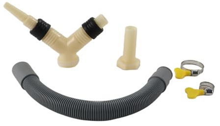 Enwye 1 set di tubi di scarico estesi tre in uno, compatibili con lavatrici e asciugatrici (lunghezza del tubo 0,3 metri)