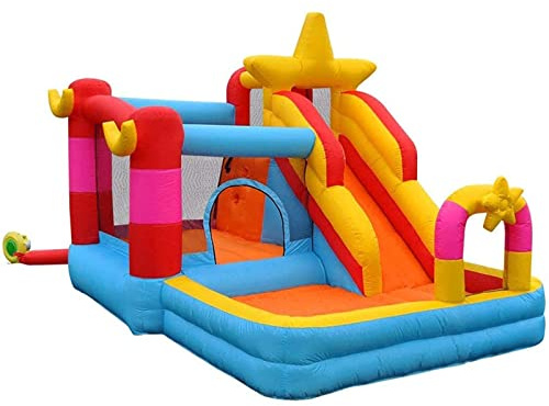 YKMYXZ, Extra Thick Bouncy Premium Quality Castle Inflatable Bounce House with Star Decoration Durable Jumping House