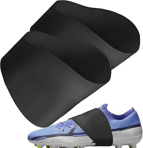 BrambleCo Silicone Soccer Shoe Lace Bands - Flexible Outdoor Football Cleat Lace Covers - Football boot laces Protector for Training & Match