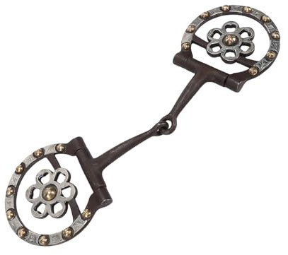 Jiawu a Bocca di Cavallo per Filetto Snodato Stile Vintage in Bronzo Antico per Addestramento del Cavallo 125 Mm