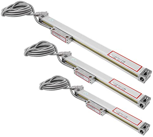 Haofy Bilancia Lineare DRO con Profilo in Lega di Alluminio Pressofuso, Encoder a Scala Lineare 3 Pezzi per Lettura Digitale JC800, Facile da Installare e Mantenere, Disponibili più Campi di Misura