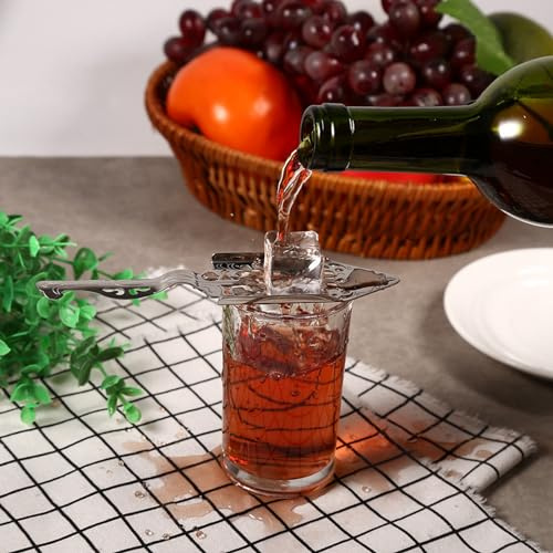 ERYUE Elegante Cucchiaio per Assenzio in Acciaio Inossidabile 304 Tradizionale Filtro per Bere Amaro Servire Assenzio da Bar (cucchiaio da assenzio vintage)
