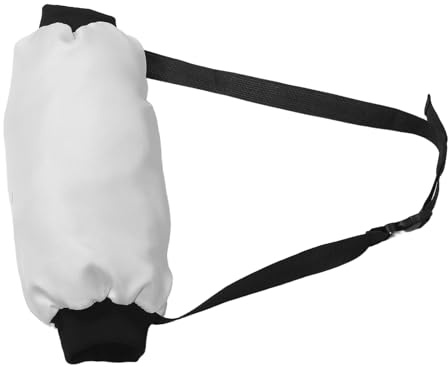 Weißer Handwärmerbeutel für Fußballfans mit Verstellbarem Gürtel | Polyester, Reißverschlusstasche, Tragbar für Sport und Baseball, für Frauen und Kinder