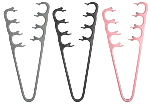 KAFZEL 3 Pezzi Pettine Denti Larghi,Pettine Volumizzante Capelli, Per Capelli Ricci,Per Uomini E Donne,Una Atura Voluminosa E Precisa (Nero + Rosa + Grigio)