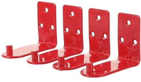 KALLORY 4pcs Metal Fire Extinguisher Wall Hooks Bracket Holder Heavy-Duty Wall-Mount Extinguisher Hangers for Fire Safety Equipment Installation